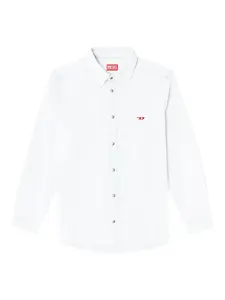 Рубашка D-Simply с вышитым логотипом Diesel, синий