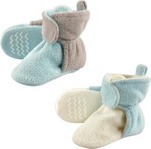 Теплые флисовые пинетки Hudson Baby для мальчиков и девочек, Mint Gray