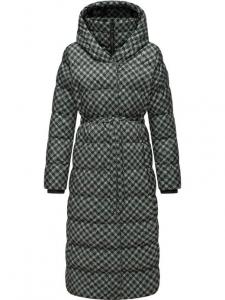 Стеганое пальто niara с длинным принтом Ragwear, зеленый