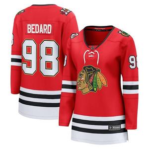 Женская хоккейная майка Chicago Blackhawks Connor Bedard Centennial Breakaway Fanatics