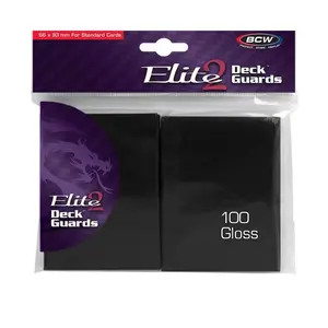 Глянцевые конверты для карточек Elite 2 — черные (100), Card Sleeves (BCW Supplies)