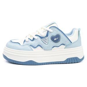 WARRIOR Женские устойчивые к истиранию противоскользящие скейтерские кроссовки низкие сине-белые, цвет Blue White