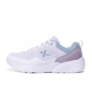 Прочные дышащие низкие кроссовки для бега женские белые фиолетовые XTEP