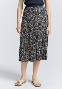 Юбка TOM TAILOR Pleated skirt, Navy Abstract Dot Design/Dark Blue