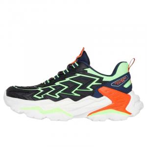Skechers Kids Низкие детские повседневные кроссовки black/lime green для подростков