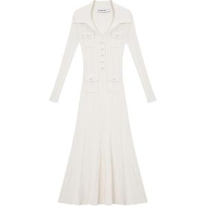 Женское платье с длинным рукавом Self portrait Self-portrait, айвори