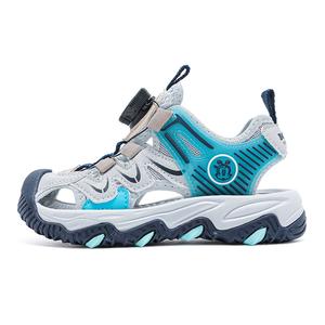 Детские сандалии с низким верхом, устойчивые к скольжению и истиранию BOBDOG, серый/темно-синий