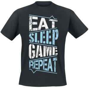 Футболка Eat Sleep Game Repeat от Gaming-Sprüche