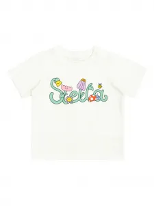 Футболка с цветочным принтом Stella Mccartney Kids, белый