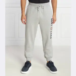 Спортивные брюки классического кроя с гербом Gant, серый