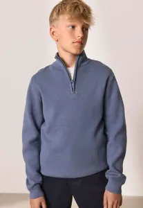Джемпер с застежкой-молнией на воротнике, стандартного кроя. Next, Blue
