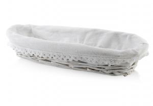 Корзина для столовых приборов Sino White, 28x11x5 см, натуральный материал Mondex, белый