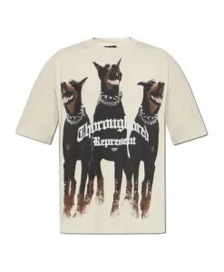 Футболка с изображением чистокровной лошади Represent, бежевый