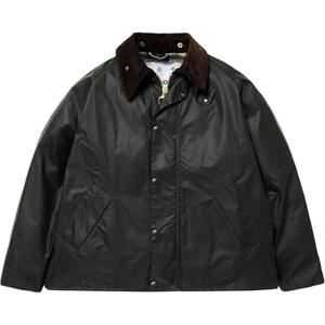 BARBOUR Куртка с воротником из вощеного вельвета, Sage Green