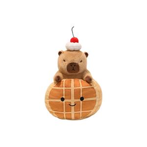 Милые игрушки капибара с десертом плюшевая кукла высота 20см DUOAI