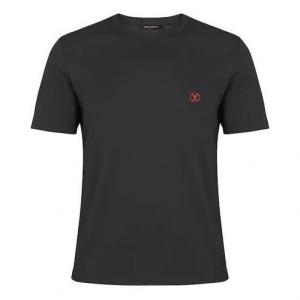 Футболка lv classic logo cotton for men white Louis Vuitton, черный