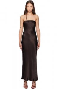 Коричневое платье макси без бретелек Moon Dance BEC + BRIDGE