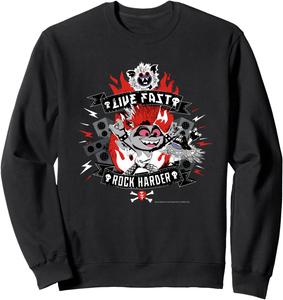 Толстовка Trolls LIVE FAST ROCK HARDER, черная