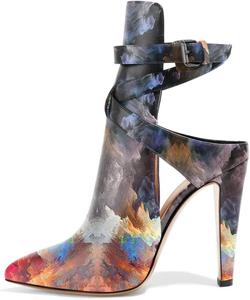 Женские ботильоны с острым носком FSJ на толстом каблуке, с ремешком, туфли-пинетки, сандалии на щиколотку с завязкой, размер 4-15 US, Graffiti