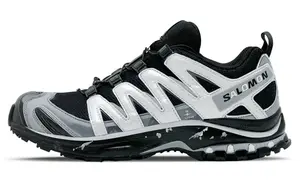 SALOMON Кроссовки для трейлраннинга и тренировок XA PRO 3D LA YAUTE Unisex с амортизацией и дышащим верхом, низкие, черные серебристые