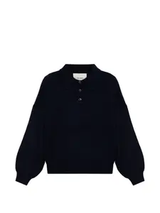 Вязаный топ на пуговицах Etta Lisa Yang, синий