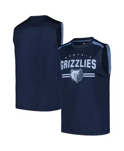 Мужская темно-синяя майка Memphis Grizzlies Birdseye Muscle Fanatics