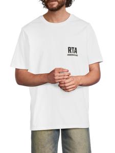 Футболка из хлопка с графическим логотипом RTA, белый