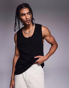 Майка свободного кроя ADPT черного цвета