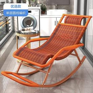 Fantasy Кресло-качалка из ротанга premium model single layer round line, hui-yellow