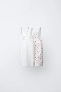 Комплект из 2 жилетов с сердечками Zara, экрю