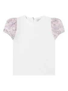 Футболка с блестящими украшениями Atelier Choux, белый