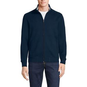 Мужская толстовка на молнии с длинными рукавами Lands' End Serious Sweats, цвет Radiant Navy