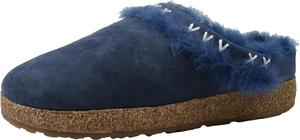 Мужские сабо HAFLINGER из шерсти шетландских ягнят для дома и улицы, темно-синий