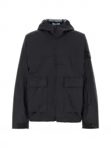 Куртка с капюшоном и нашивкой с логотипом Stone Island, черный