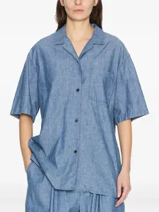 Рубашка с короткими рукавами The Row, синий