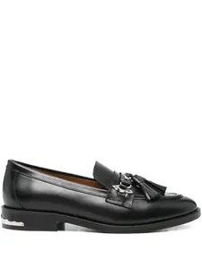 Лоферы с металлическими деталями, украшенными кисточками Toga Virilis, черный