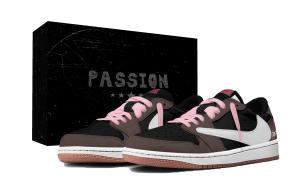 Кроссовки Travis Scott x Air 1 Collaboration Cushioning Low top Vintage Basketball Shoes Unisex Jordan, коричневый