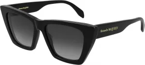 Солнцезащитные очки Alexander McQueen Selvedge Cat Eye AM0299S 001, черные, 54 мм, 299