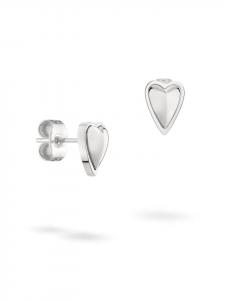 LIEBESKIND BERLIN Серьги в форме металлического сердца, серебряные