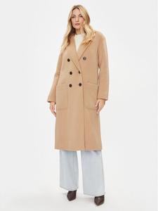 Шерстяное пальто свободного кроя Max&Co., бежевый