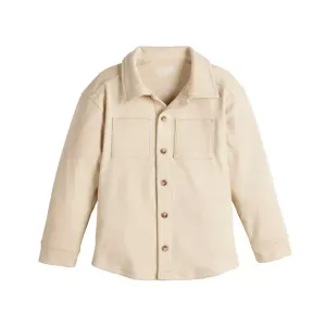 Уютная трикотажная рубашка на пуговицах для мальчиков и малышей Jumping Beans, бежевый