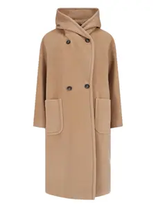 Двойной двубортный плащ с капюшоном "Daisy" Tagliatore, коричневый