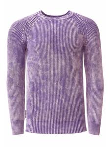 Выцветший вязаный свитер в винтажном стиле фиолетового цвета Rusty Neal