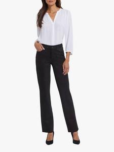 Прямые джинсы Marilyn из искусственной замши NYDJ, Black