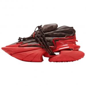 Unicorn Low 'Monogram - Brown Red' BALMAIN, Original Shoe Box Not Included