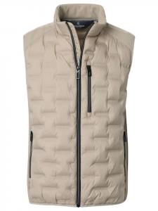 Casa moda Простой стеганый жилет бежевого цвета