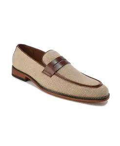 Мужские мокасины Penny Slip On с круглым мыском Gino Vitale, загар/бежевый