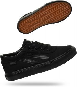 Кеды Hurley Boardy Kids с шнуровкой - низкие кроссовки для скейтборда для детей, спортивная обувь для мальчиков и девочек, черный