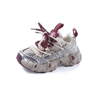 Противоскользящая дышащая детская обувь для повседневной носки Tide attack, красный