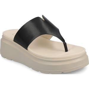 Женские тапочки-шлепанцы на танкетке Journee, black